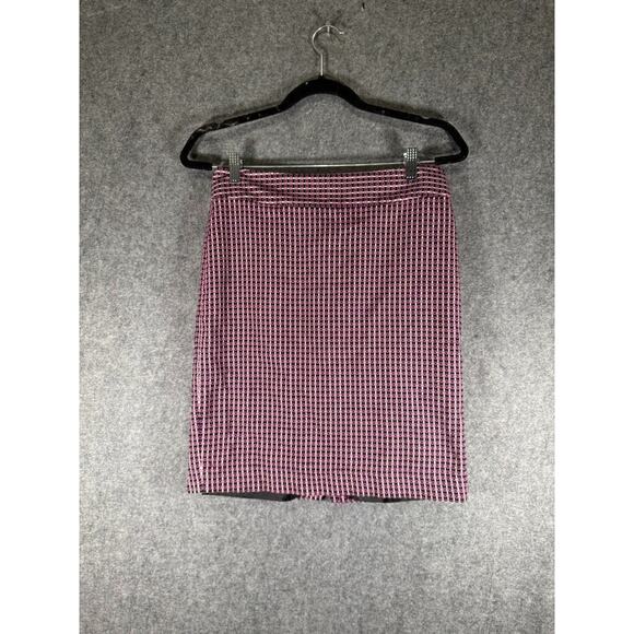 Ann Taylor‎ Skirt Women 4 Pink Striped Mini Career Pencil Business Office Preppy - Picture 1 of 7